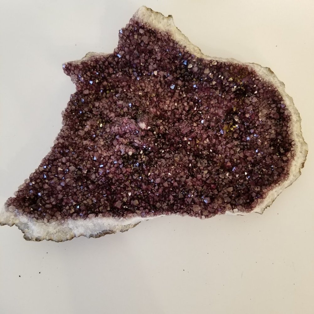 #1135AME Real Large Druzy Cathedral Amethyst Geode 14" by 10.5" by 2.5" - Picture 5 of 5